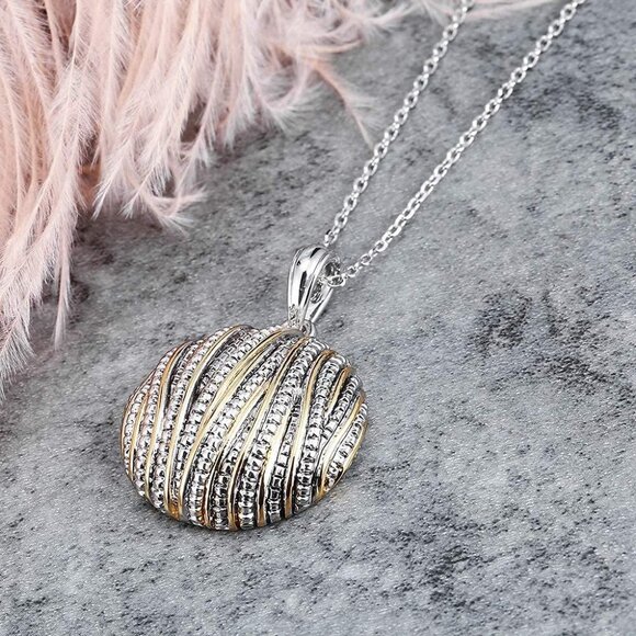 Stylish Intertwined Gold & Silver Pendant Necklace - Chic Versatile Jewelry - Picture 7 of 7